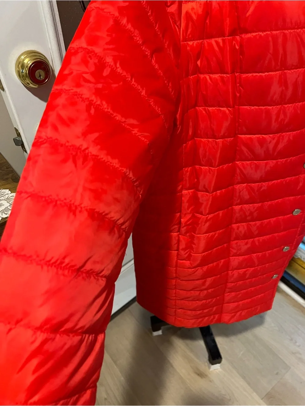 NWOT Lands' End Women's Quilted Bright Red Puffer Coat